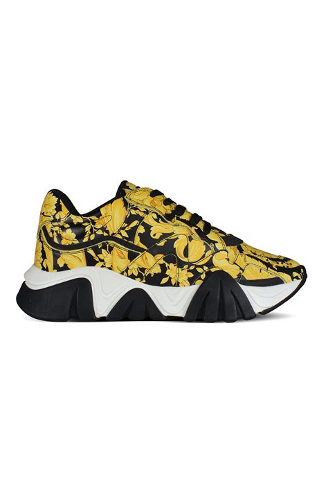 yellow versace sneakers|Versace black and white sneakers.